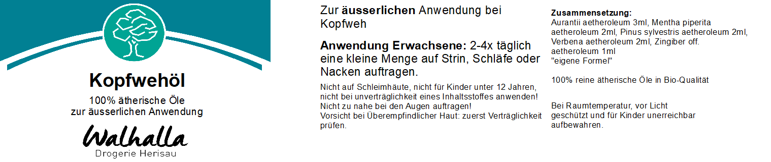 WALHALLA KOPFWEHÖL AETH.ÖL 10ML