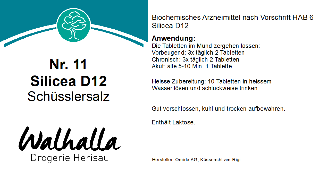 SCHÜSSLER NR.11 SILICEA D12 100G