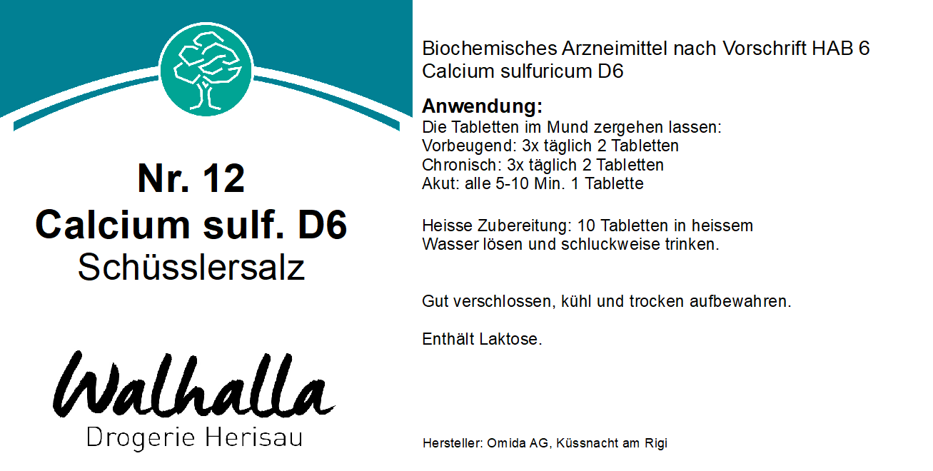 SCHÜSSLER NR.12 CALCIUM SULF.D6 100G