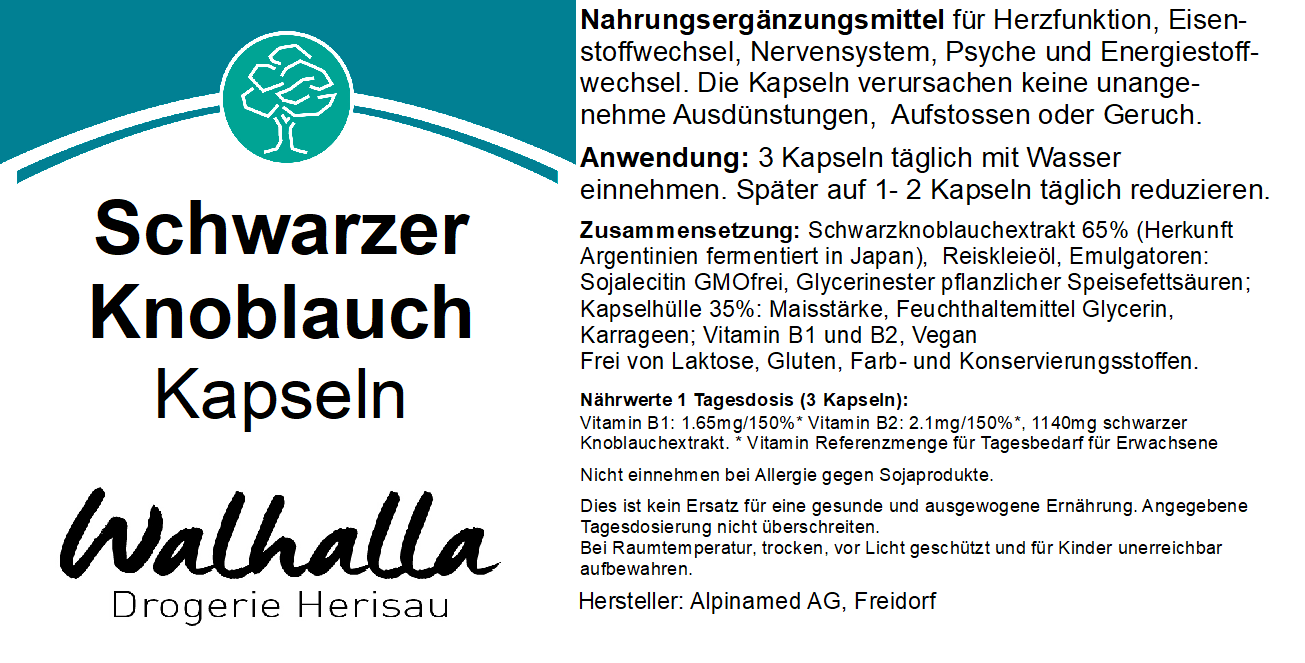 SCHWARZER KNOBLAUCH 150 KAPSELN