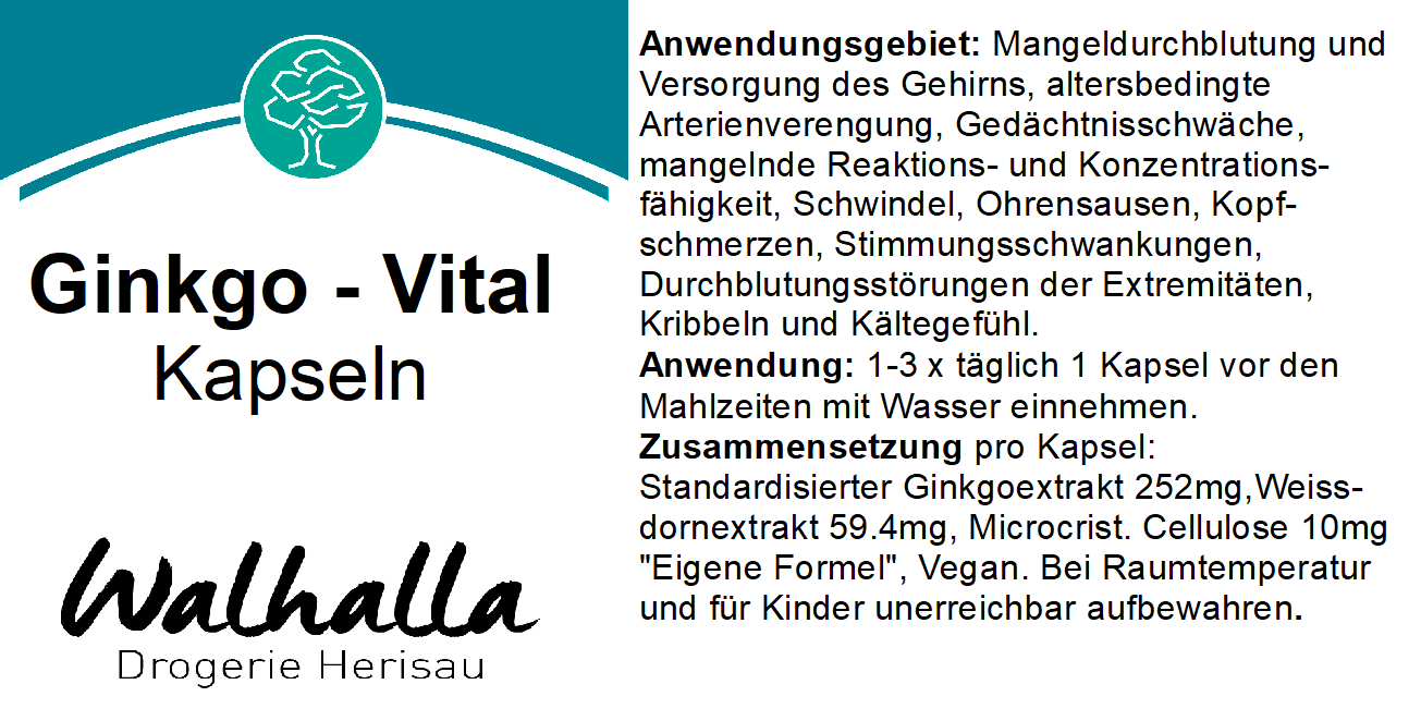 GINKGO-VITAL KAPSELN  180 STK.