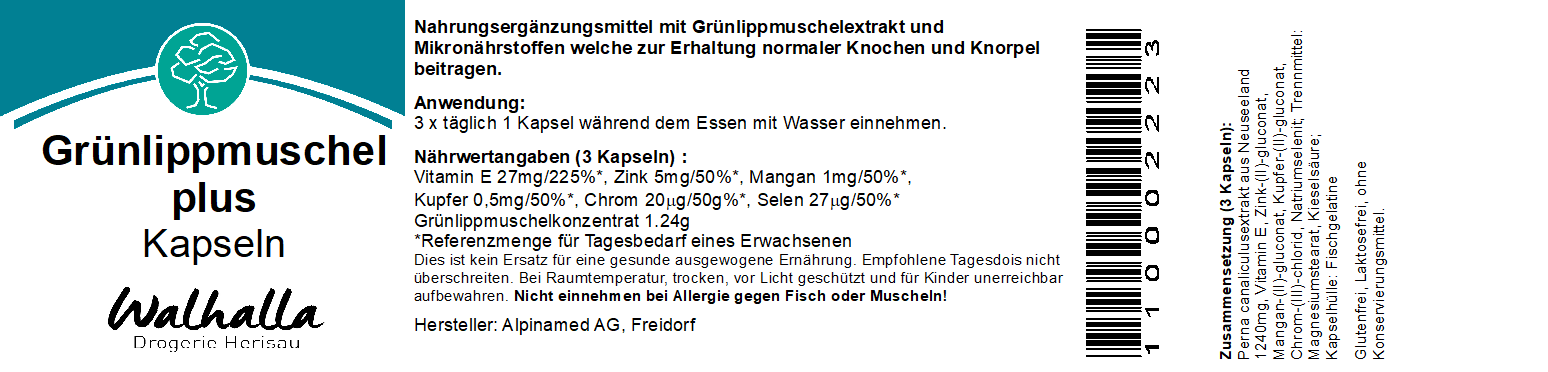 GRÜNLIPPENMUSCHELEXTRAKT KAPS. 160