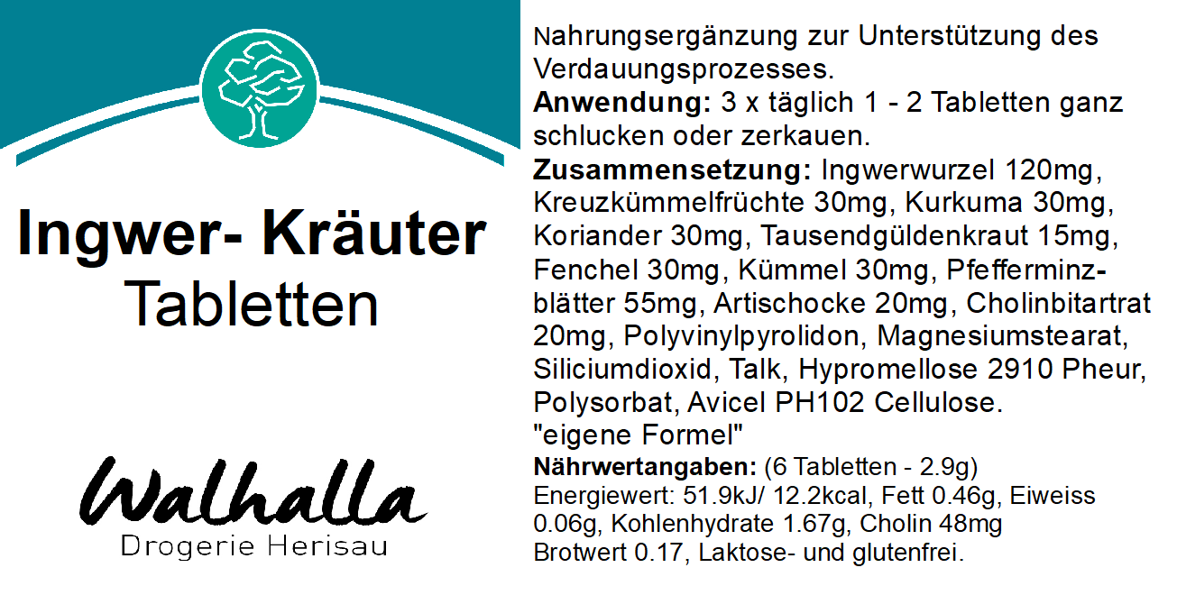 INGWER-KRÄUTER-TABLETTEN 120STK
