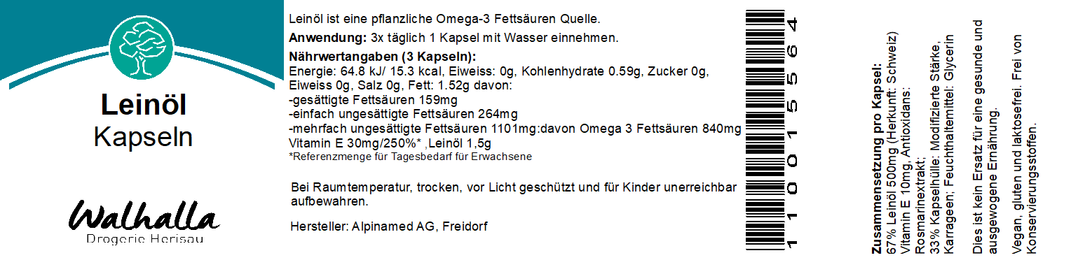 LEINÖLKAPSELN 500 MG 200 STK.
