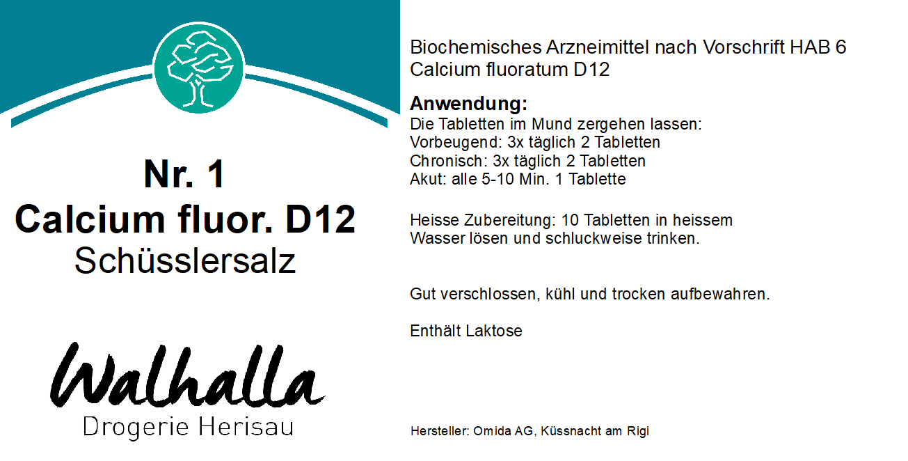SCHÜSSLER NR.1 CALCIUM FLU. D12 100G