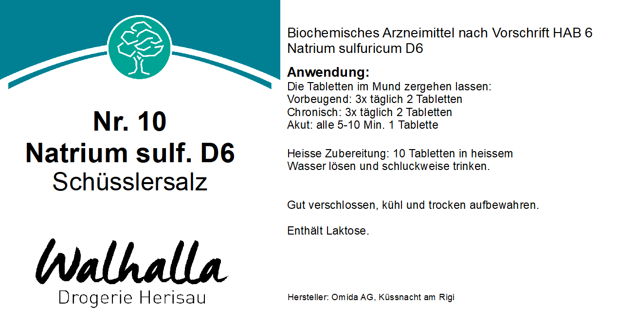 SCHÜSSLER NR.10 NATRIUM SULF.D6 100G