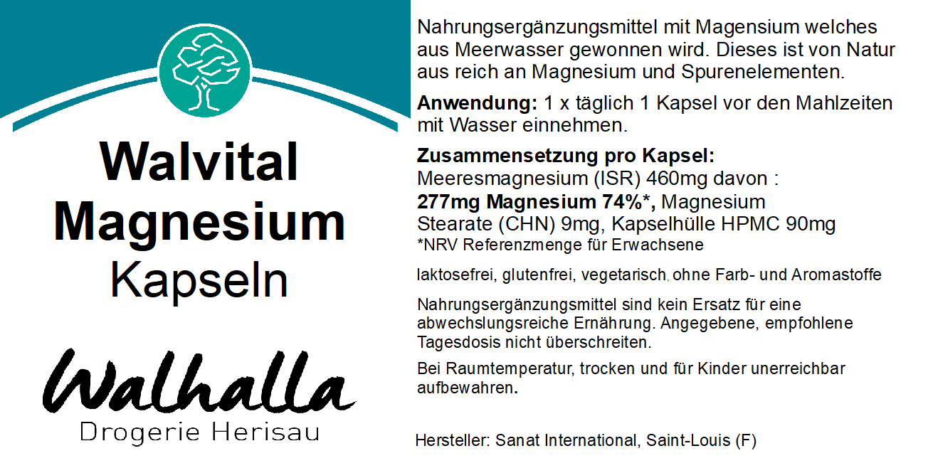 WALVITAL MAGNESIUM 200 KAPSELN